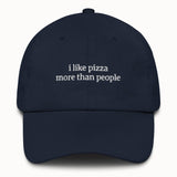 I like pizza more than people Hat @shop name