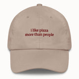 I like pizza more than people Hat @shop name