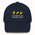 Italian Hands Hat @shop name