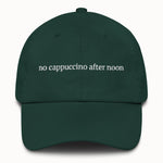 No cappuccino after noon Hat @shop name