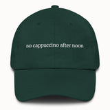 No cappuccino after noon Hat @shop name