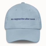 No cappuccino after noon Hat @shop name