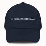 No cappuccino after noon Hat @shop name