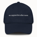 No cappuccino after noon Hat @shop name