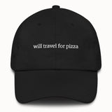 Will travel for pizza Hat @shop name