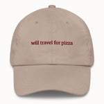 Will travel for pizza Hat @shop name