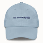 Will travel for pizza Hat @shop name