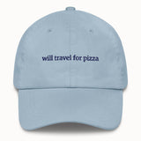 Will travel for pizza Hat @shop name