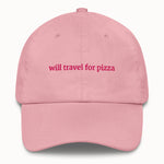 Will travel for pizza Hat @shop name