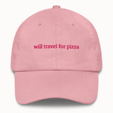 Will travel for pizza Hat @shop name