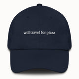 Will travel for pizza Hat @shop name