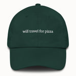 Will travel for pizza Hat @shop name
