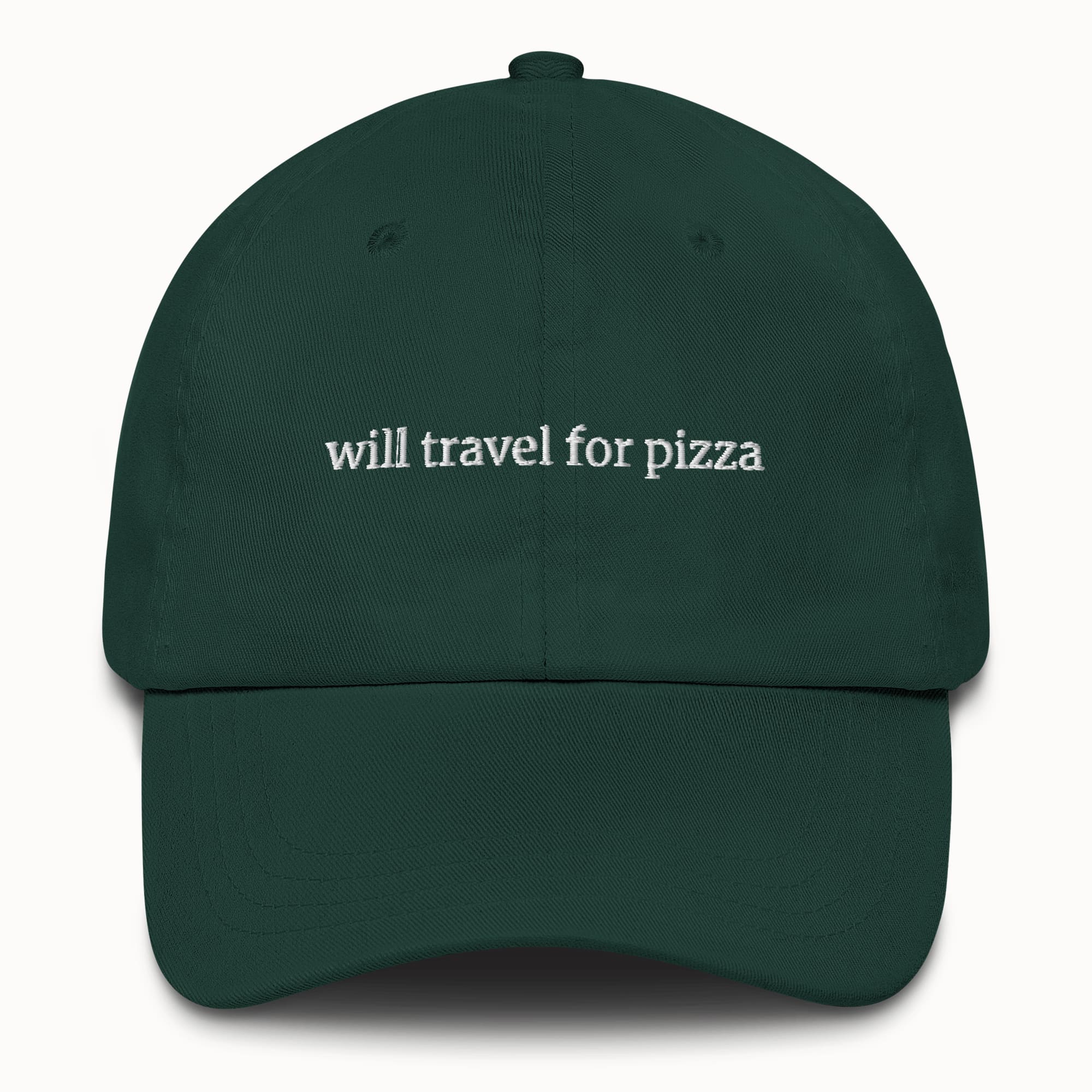 Will travel for pizza Hat @shop name