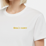 Nonna's Favorite T-Shirt (Embroidered) @shop name