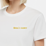 Nonna's Favorite T-Shirt (Embroidered) @shop name