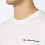 "Shut up and eat." T-Shirt (Embroidered)
