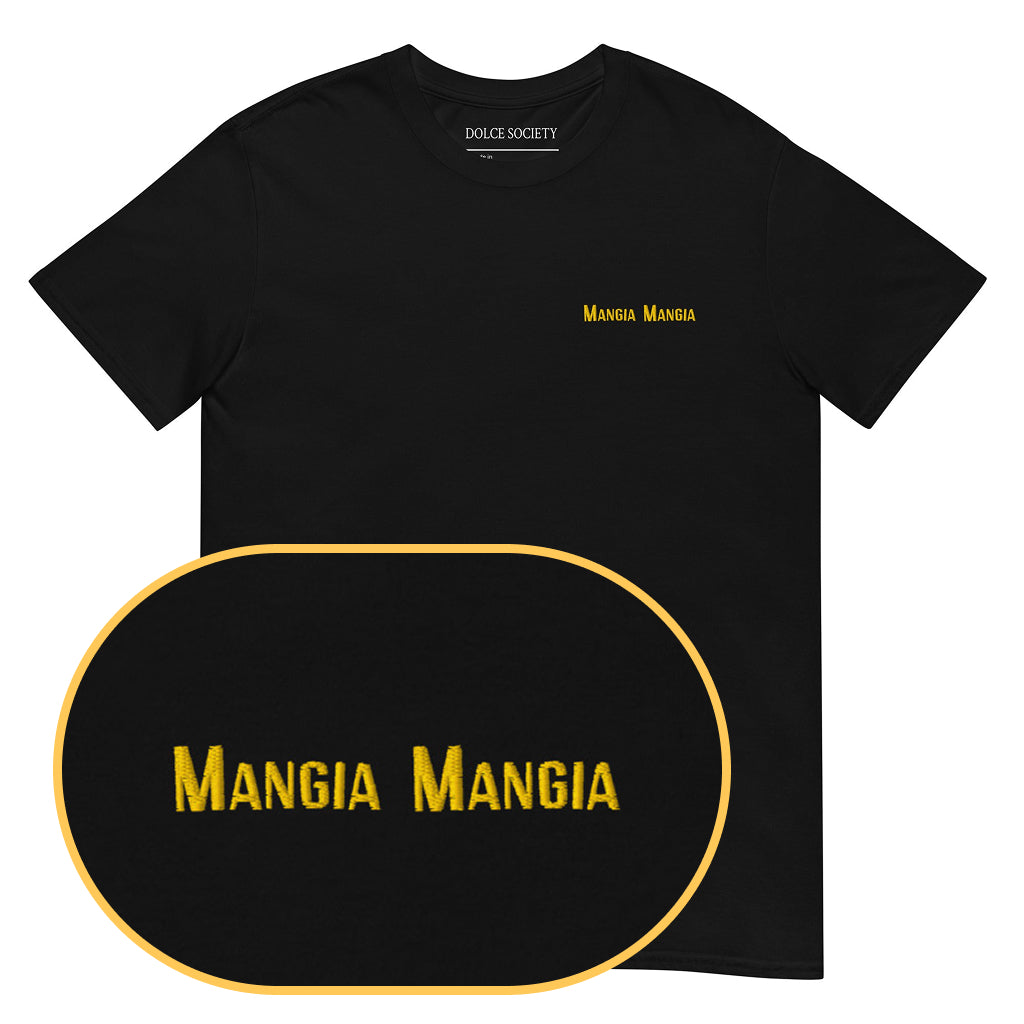 Mangia Mangia T-Shirt (Embroidered) @shop name