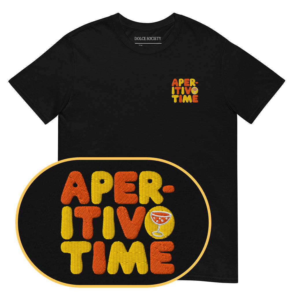 Aperitivo Time T-Shirt (Embroidered) @shop name