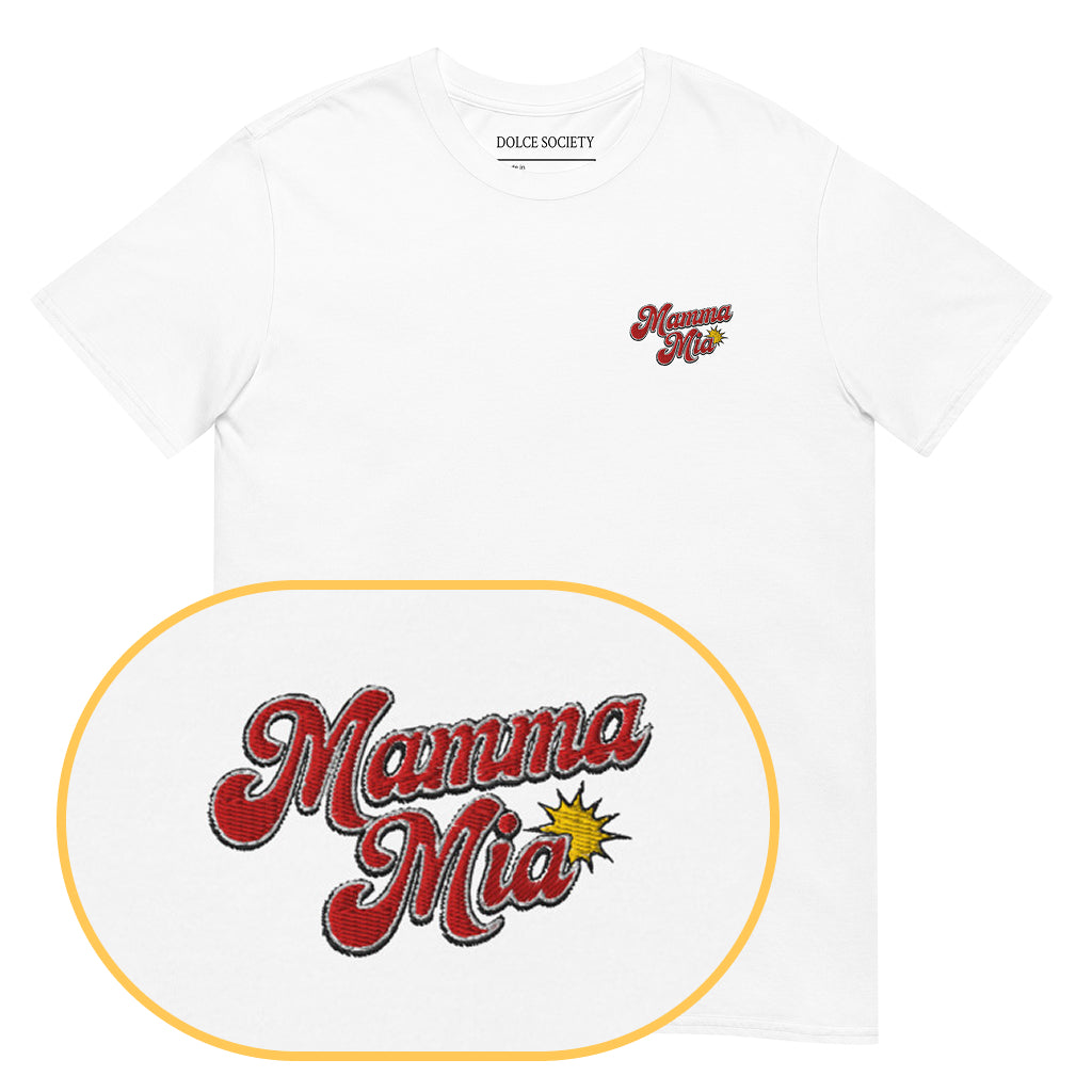 Mamma Mia T-Shirt (Embroidered) @shop name