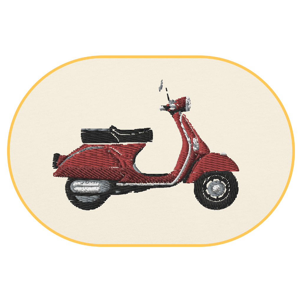 Vespa T-Shirt (Embroidered) @shop name