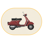 Vespa T-Shirt (Embroidered) @shop name