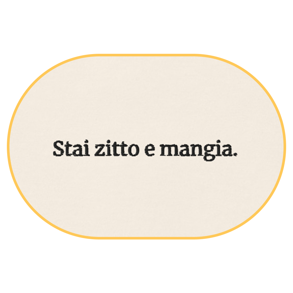 "Shut up and eat." T-Shirt (Embroidered) @shop name