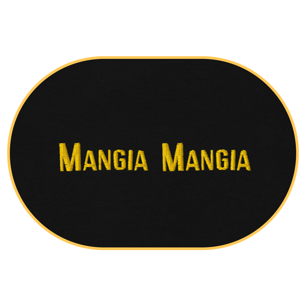 Mangia Mangia T-Shirt (Embroidered) @shop name