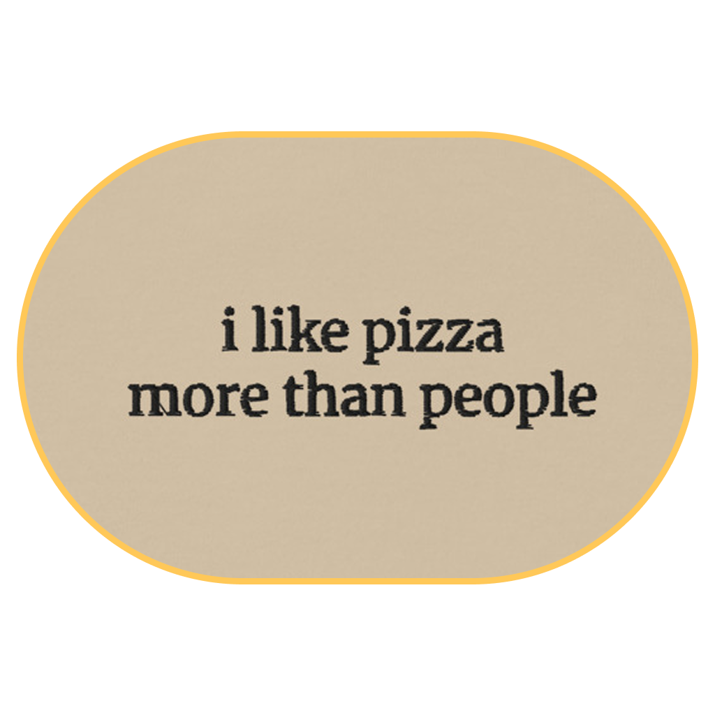 I like pizza more than people T-Shirt (Embroidered) @shop name