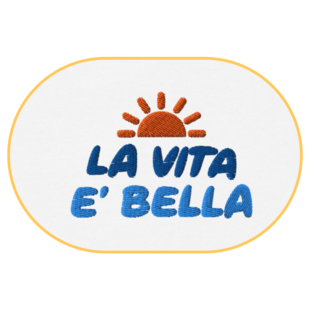 La Vita è Bella T-Shirt (Embroidered) @shop name