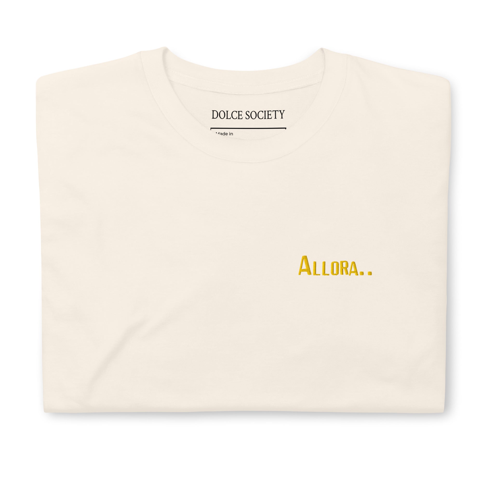 Allora.. T-Shirt (Embroidered) @shop name