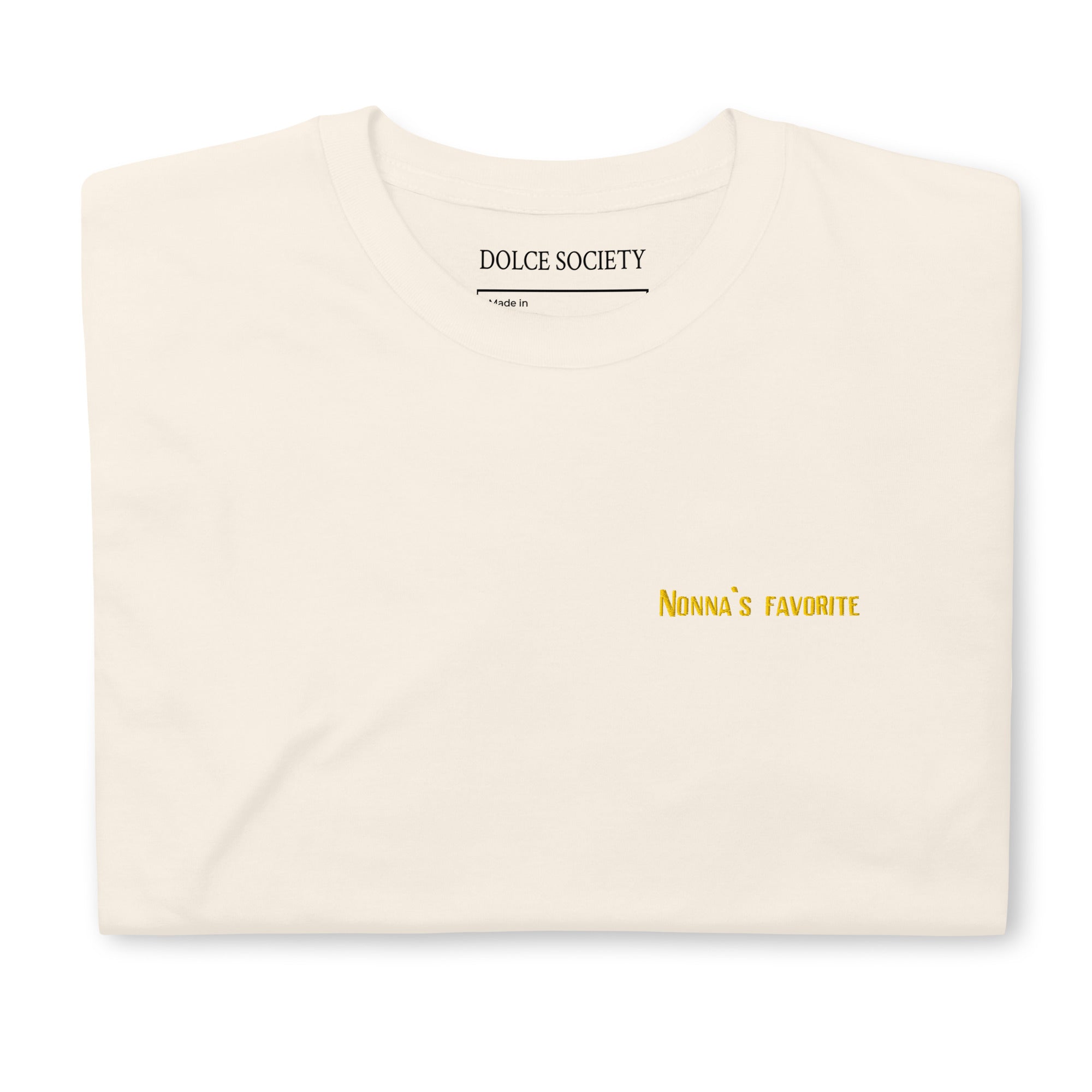 Nonna's Favorite T-Shirt (Embroidered) @shop name