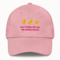 Italian Hands Hat @shop name