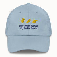 Italian Hands Hat @shop name