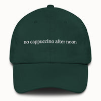 No cappuccino after noon Hat @shop name