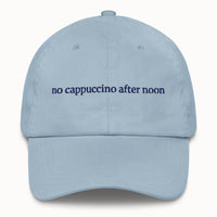 No cappuccino after noon Hat @shop name