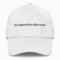 No cappuccino after noon Hat @shop name