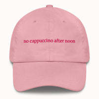 No cappuccino after noon Hat @shop name