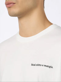 "Shut up and eat." T-Shirt (Embroidered)