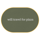 Will travel for pizza T-Shirt (Embroidered)