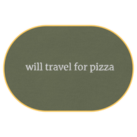 Will travel for pizza T-Shirt (Embroidered) @shop name