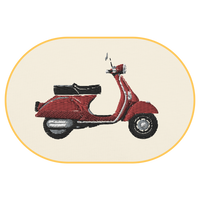 Vespa T-Shirt (Embroidered) @shop name