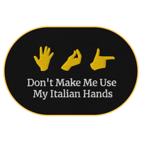 Italian Hands T-Shirt (Embroidered) @shop name
