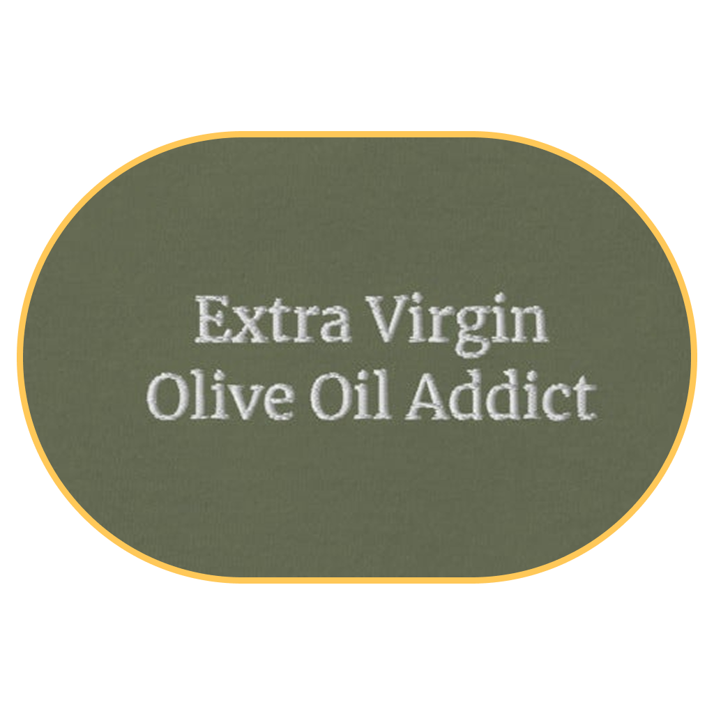 Extra virgin olive oil addict T-Shirt (Embroidered) @shop name