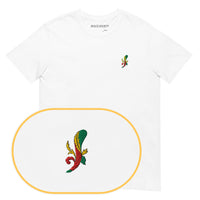 Asso Bastoni Card T-Shirt (Embroidered) — White — zoom detail