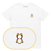 Asso Denari Card T-Shirt (Embroidered) — White — zoom detail