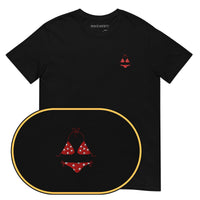Bikini T-Shirt (Embroidered) — Black — zoom detail