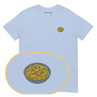 Ciao E Pepe Pasta T-Shirt (Embroidered) — Light Blue — zoom detail