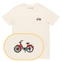 Ciao Moped T-Shirt (Embroidered) — Natural — zoom detail