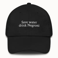 Save water drink Negroni Hat @shop name