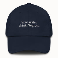 Save water drink Negroni Hat @shop name